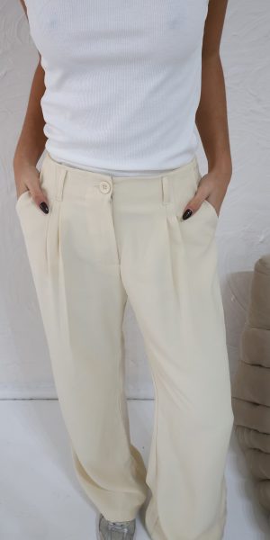 25121 WIDE LEG SHANGAI - amarillo