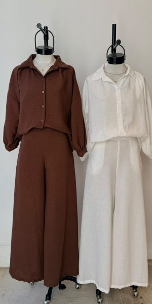 26146 MAXI PALAZO PARAGUAY - beige